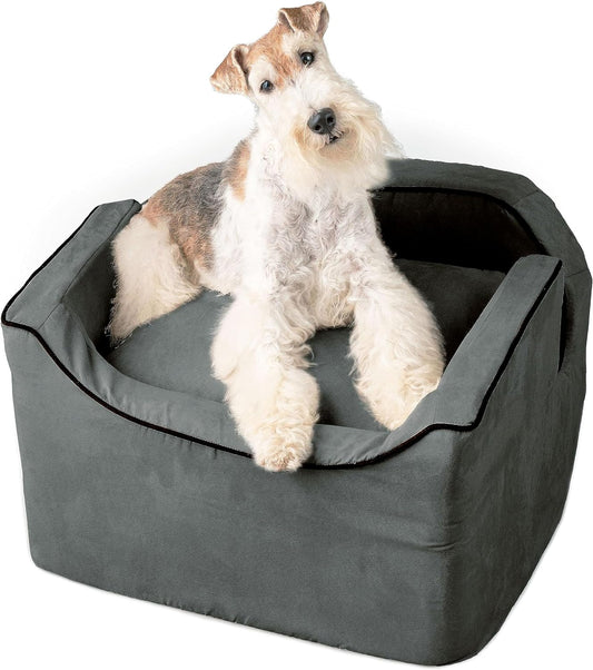 Lookout I Dog Car Seat - Small Dog & Puppy Car Seat, Booster Bed for Small & Medium Size Pets up to 25 Lbs, Elevated, Washable - Medium