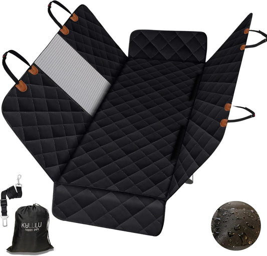 Dog Car Seat Cover for Back Seat, 100% Waterproof Dog Car Hammock with Mesh Window, Scratchproof Truck Back Seat Cover for Dogs, Durable Dog Car Seat Covers - Dog Backseat Cover for Cars Suvs